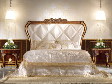 GRAND ROYAL - Double bed with upholstered headboard by A.R. Arredamenti - view 3